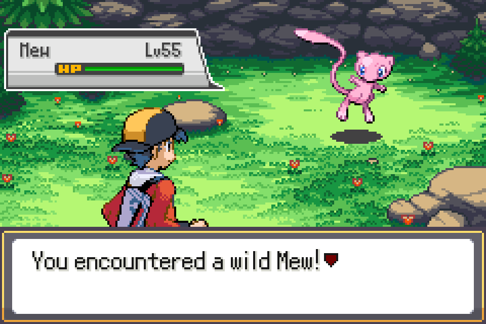 SoulGold wild Mew encounter on Faraway Island